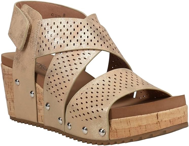 Corkys Footwear Womans Guilty Pleasure Wedge Sandal